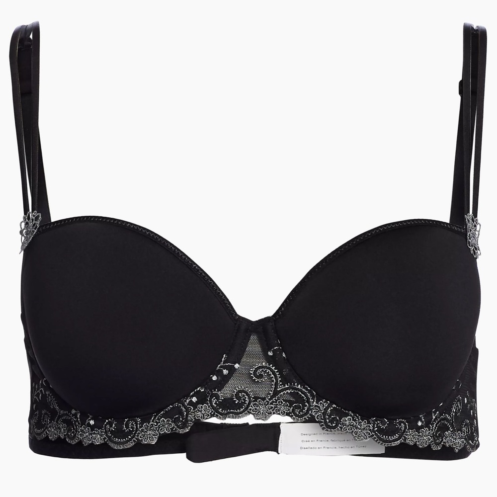 $115 Simone Pérèle 32D Delice 3D Spacer T-Shirt Bra Embroidery Floral Shaping